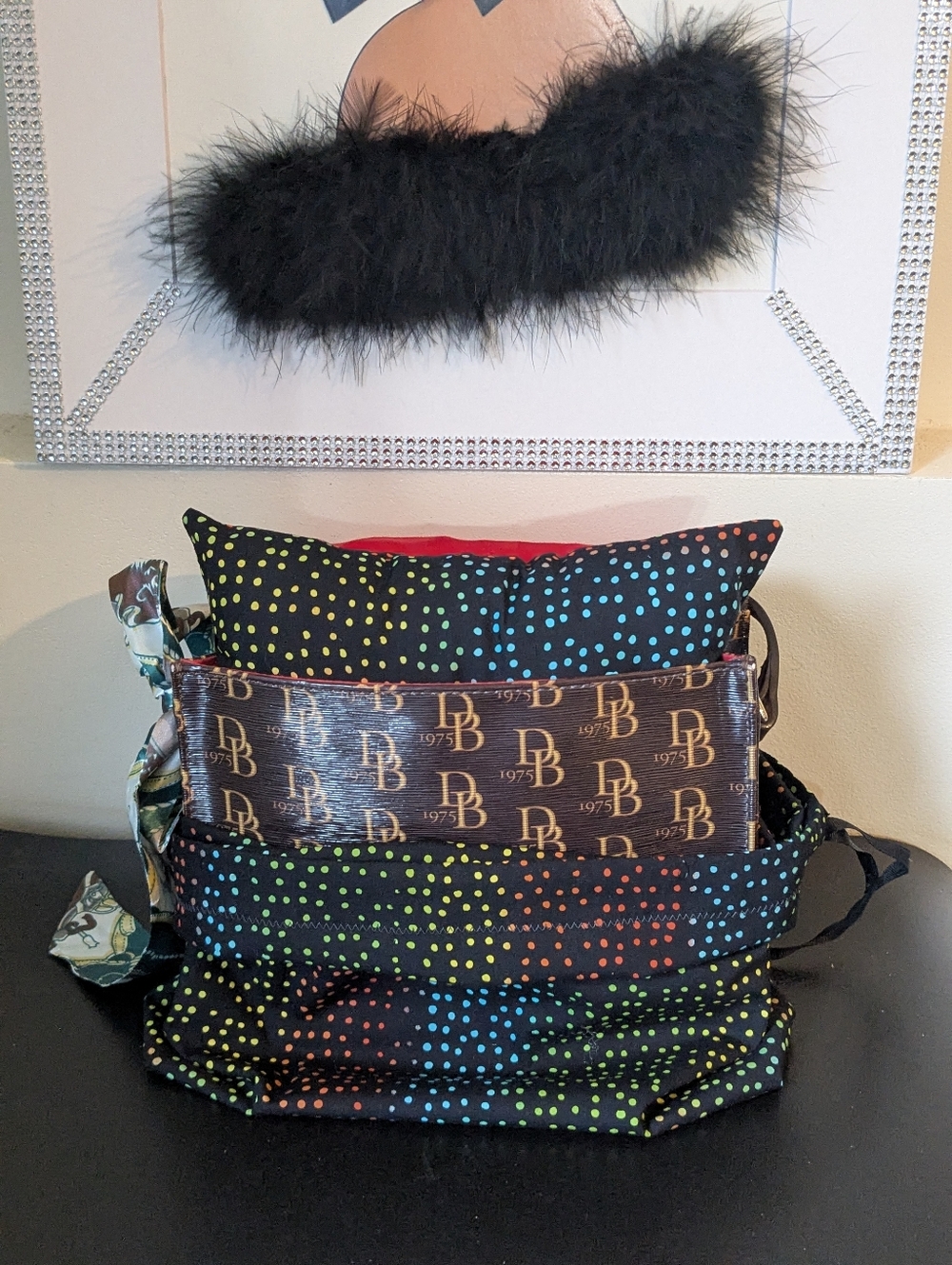 Matching Custom Handmade 1 Dust Bag & 1 Purse Pillow Combo Set Size Small